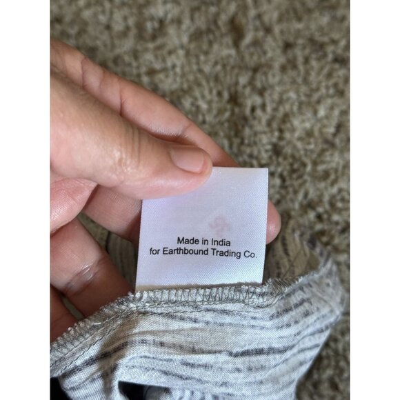 EARTHBOUND Geometric Pants Flare Bell Bottom Elastic Waist Boho Festival 28x29 M - Picture 8 of 14